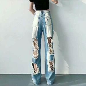 versatile straightleg ripped jeans youthful & edgy appeal 6530