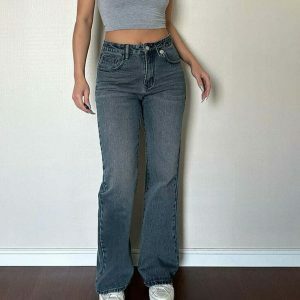 vintage 90s baggy denim pants sleek & youthful style 2551