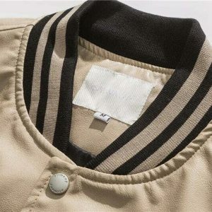 vintage band leather jacket iconic varsity style 1396