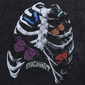 vintage butterfly chest tee   youthful & iconic design 6762