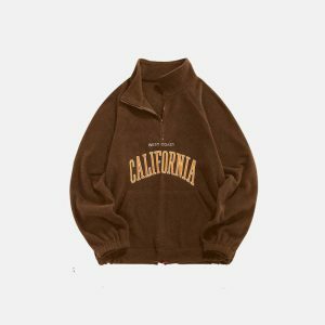 vintage california fleece sweatshirt   retro & cozy streetwear icon 5796