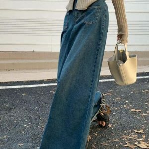 vintage chic baggy denim jeans for women   urban style 1229