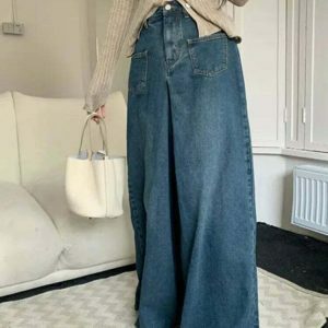 vintage chic baggy denim jeans for women   urban style 3622