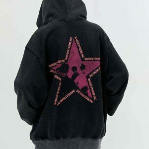 vintage cross shadow hoodie loose & youthful style 4973