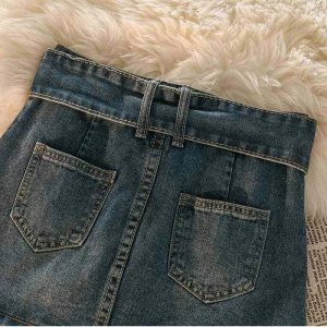 vintage denim mini skirts   chic & timeless streetwear staple 4519