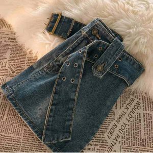 vintage denim mini skirts   chic & timeless streetwear staple 7101