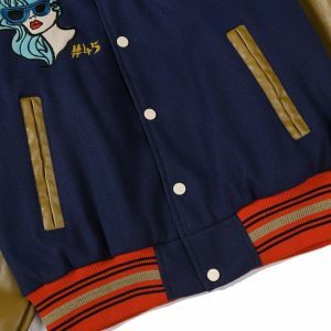 vintage embroidered varsity jacket iconic & youthful style 1254