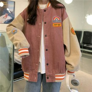 vintage embroidered varsity jacket loose & iconic style 2949