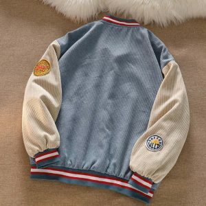 vintage embroidered varsity jacket loose & iconic style 8336