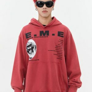 vintage eyes graphic hoodie washed look & urban appeal 6183