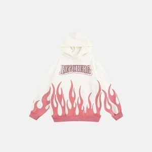 vintage fire hoodie   iconic & youthful streetwear staple 2155