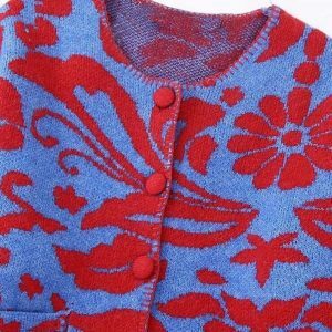 vintage floral knit sweater   chic & crafted comfort 1610