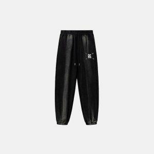 vintage gradient black pants sleek wash & urban appeal 7539
