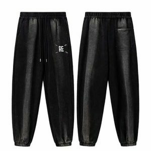 vintage gradient black pants sleek wash & urban appeal 7584