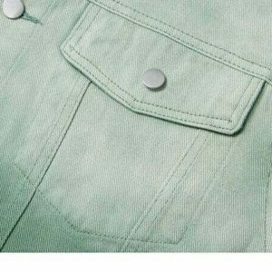 vintage gradient denim jacket   chic & youthful streetwear icon 2530