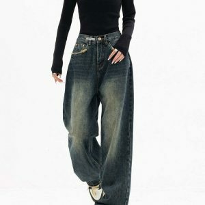 vintage high waist jeans chic & timeless appeal 4230