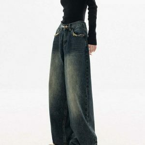 vintage high waist jeans chic & timeless appeal 6278