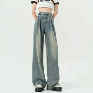 vintage high waist jeans loose & chic streetwear staple 1620