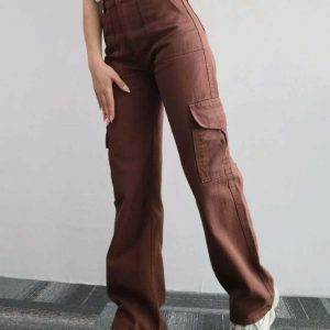 vintage highwaist straight pants sleek & timeless style 3817