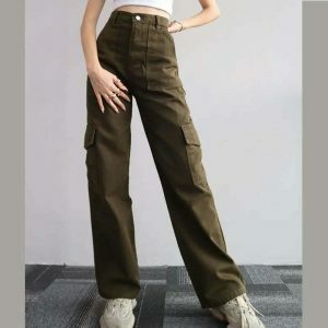 vintage highwaist straight pants sleek & timeless style 5220