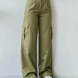 vintage highwaist straight pants sleek & timeless style 5761