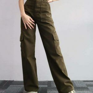 vintage highwaist straight pants sleek & timeless style 6579