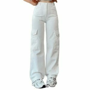 vintage highwaist straight pants sleek & timeless style 6819