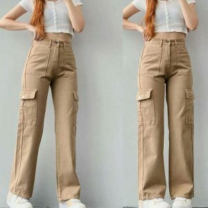 vintage highwaist straight pants sleek & timeless style 7492