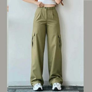 vintage highwaist straight pants sleek & timeless style 8272