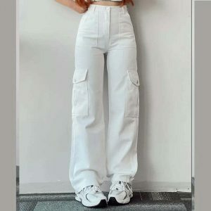 vintage highwaist straight pants sleek & timeless style 8622