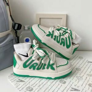 vintage letter print sneakers iconic design & urban flair 5568