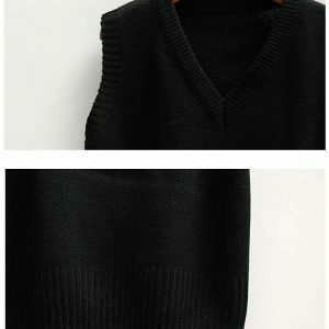 vintage loose knit sweater   chic & cozy streetwear staple 3356