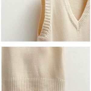 vintage loose knit sweater   chic & cozy streetwear staple 5067