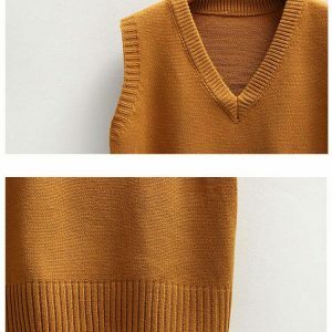 vintage loose knit sweater   chic & cozy streetwear staple 7837