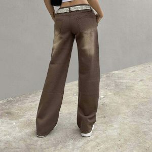 vintage low rise pants sleek design & youthful appeal 5363