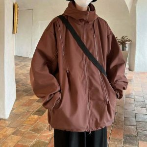 vintage multi pocket jacket sleek & youthful urban appeal 3351