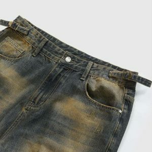 vintage ripped jeans with washed denim look youthful edge 3783