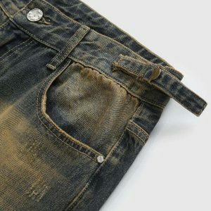 vintage ripped jeans with washed denim look youthful edge 5335