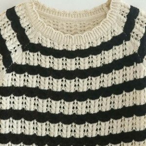 vintage stripe knit sweater   chic & timelessly crafted 3788