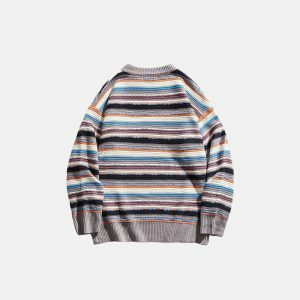 vintage striped sweater   youthful & chic streetwear staple 4959