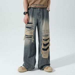 washed ripped jeans   youthful & edgy streetwear staple 2370