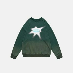 washed star sweatshirt   youthful & dynamic streetwear icon 2170