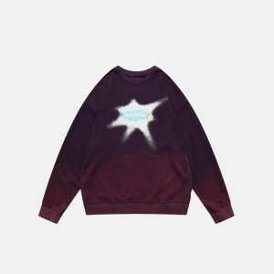 washed star sweatshirt   youthful & dynamic streetwear icon 3215