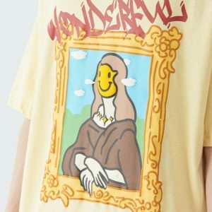 wonderful graphic tee youthful & vibrant style 1990