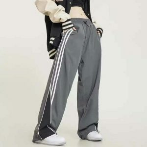 y2k baggy sports pants loose & youthful streetwear staple 4002