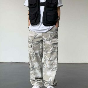 y2k camo cargo pants   urban & youthful streetwear icon 3437