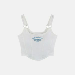 y2k chic sleeveless crop top with bra pad   streetwear icon 5921