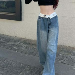 y2k denim straightleg jeans chic & youthful streetwear 2103