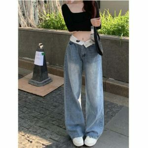 y2k denim straightleg jeans chic & youthful streetwear 4637