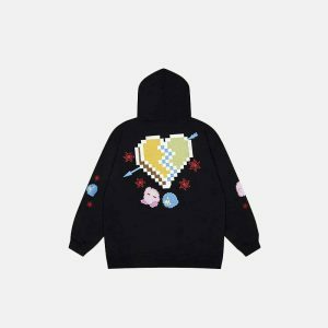 y2k embroidered cartoon hoodie   youthful & iconic style 5660